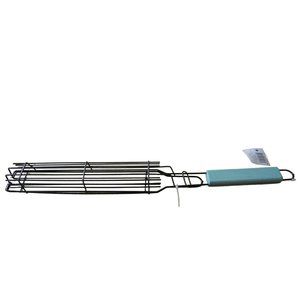 New Kabob Griller Stainless Steel Blue Handle basket